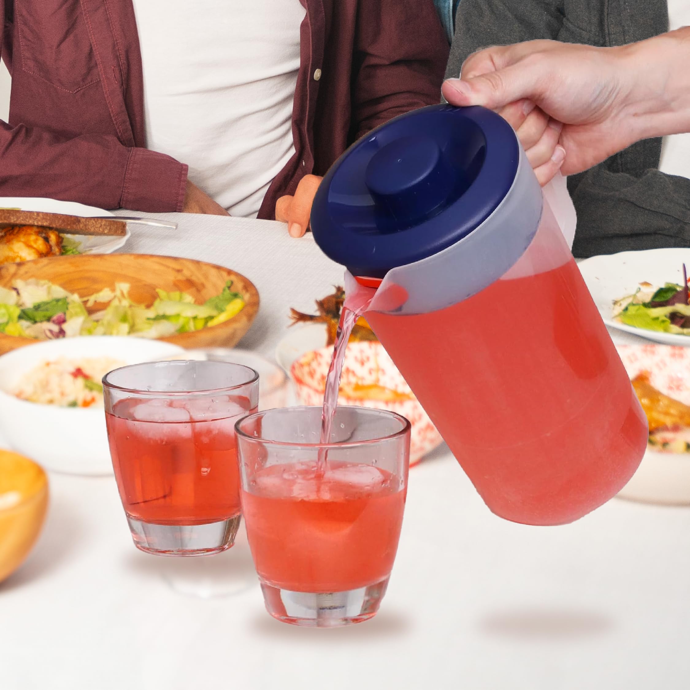 JOEY'Z jarro para fiestas, frontal mostrando servicio de bebidas.