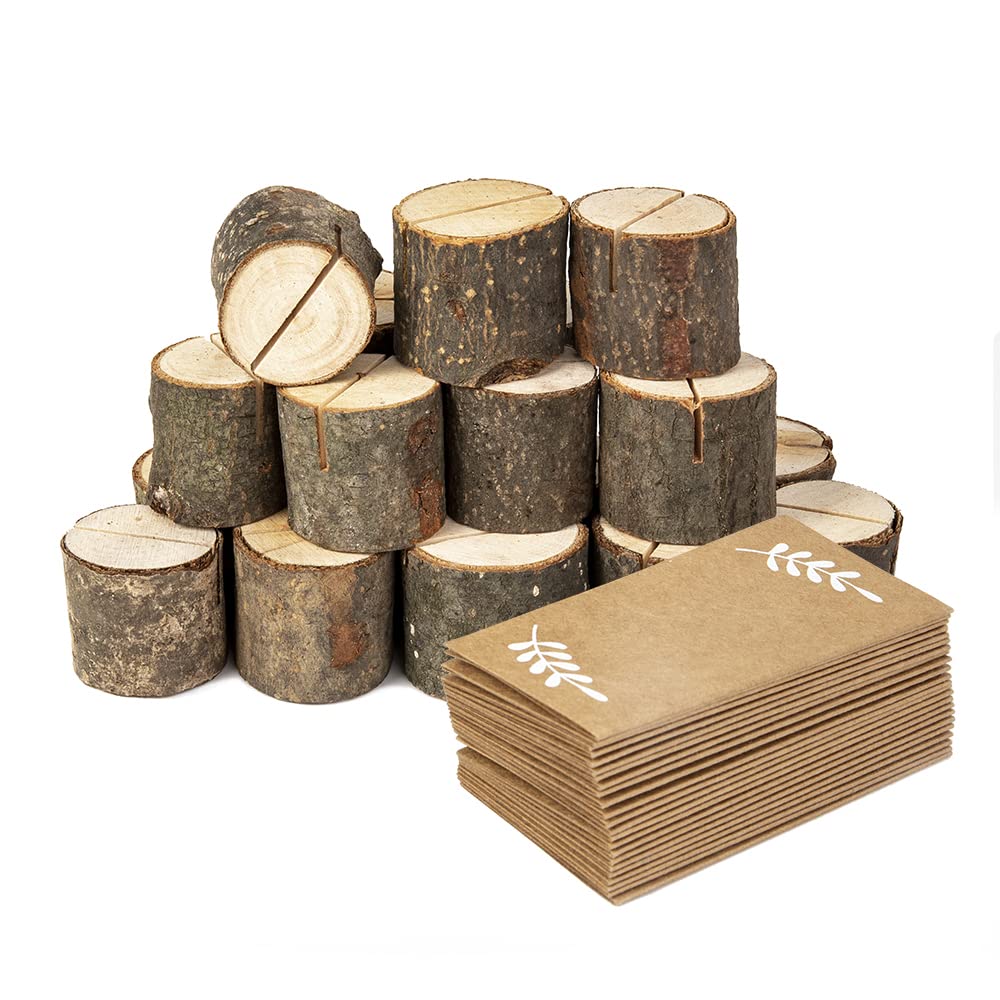 Portacartas de madera Jofefe para nombres de mesa, ideal para asignar asientos.
