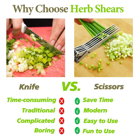 Uso multi-herramientas para ensaladas y hierbas.