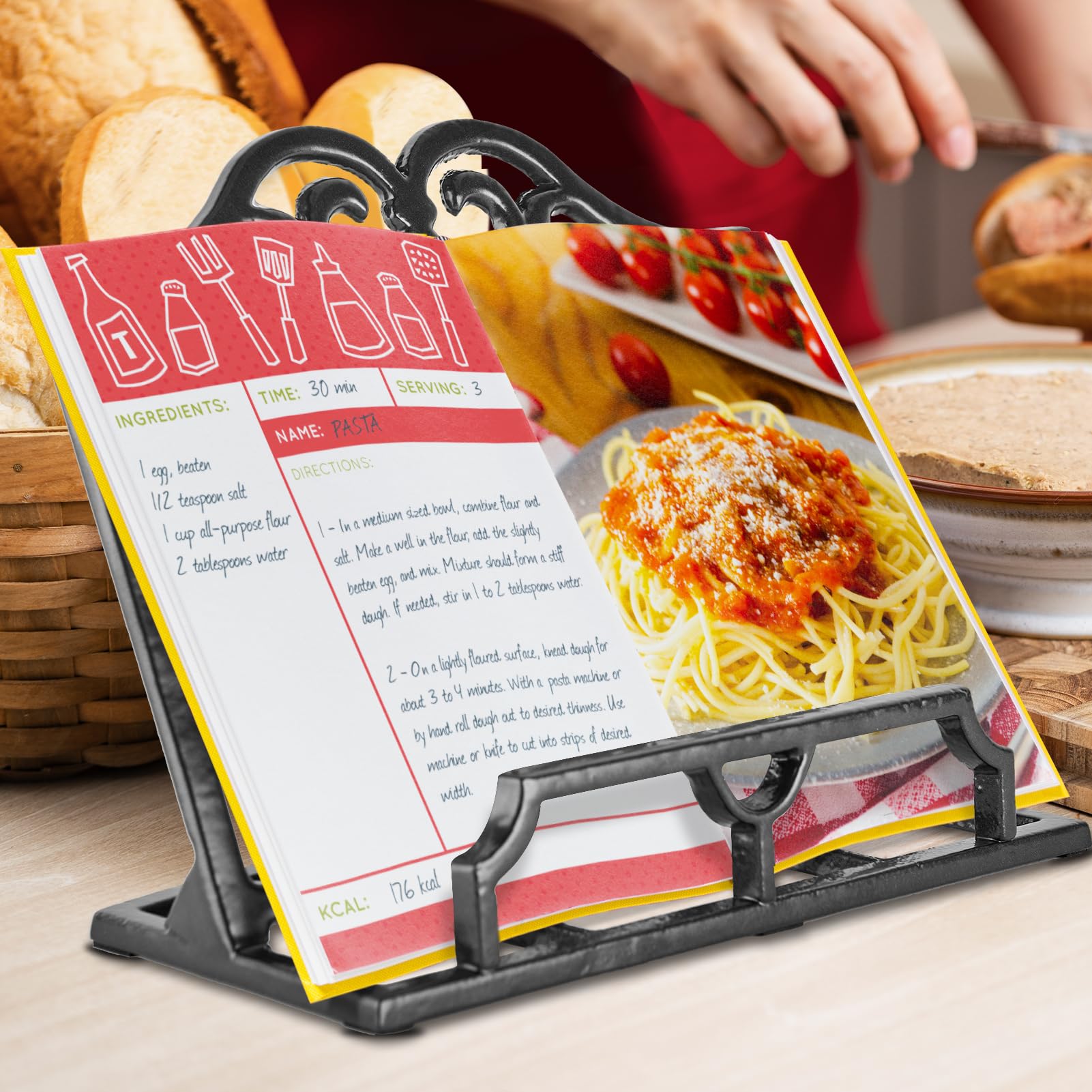 Soporte Jogreful para libros grandes y tabletas mantiene la lectura sin esfuerzo.
