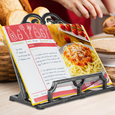 Soporte Jogreful para libros grandes y tabletas mantiene la lectura sin esfuerzo.