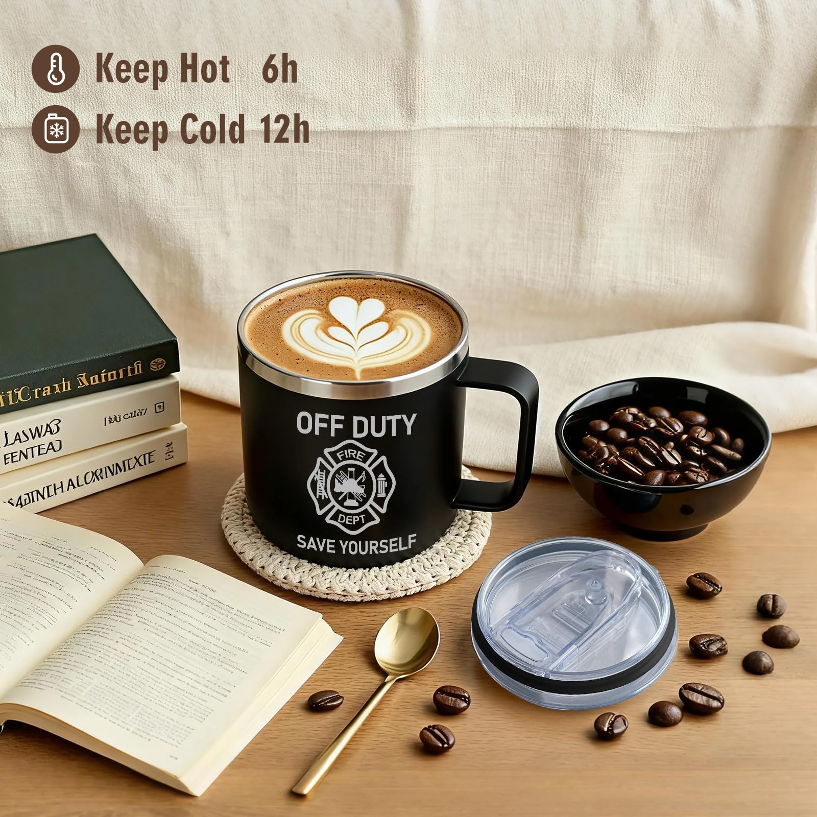 Taza para bombero Jogskeor uso diario en casa u oficina conserva el calor.