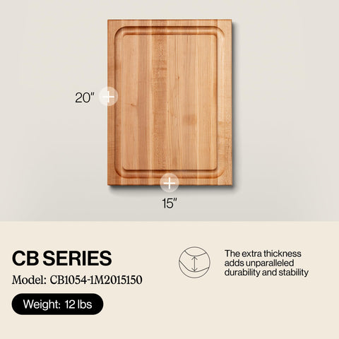 Tabla John Boos CB Serie con surco de jugos para contener líquidos