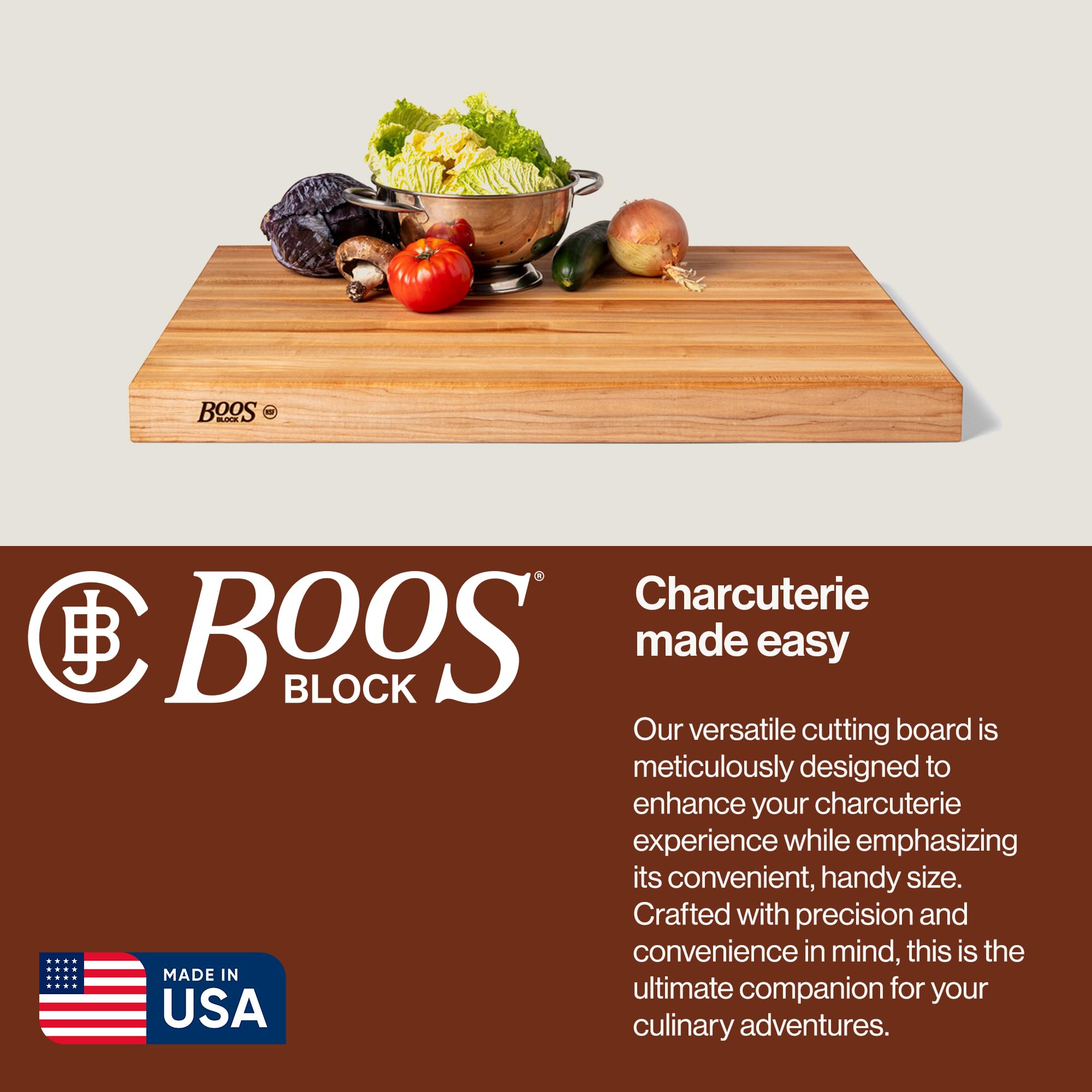 John Boos RA-Board: agarraderas de dedos para un manejo cómodo