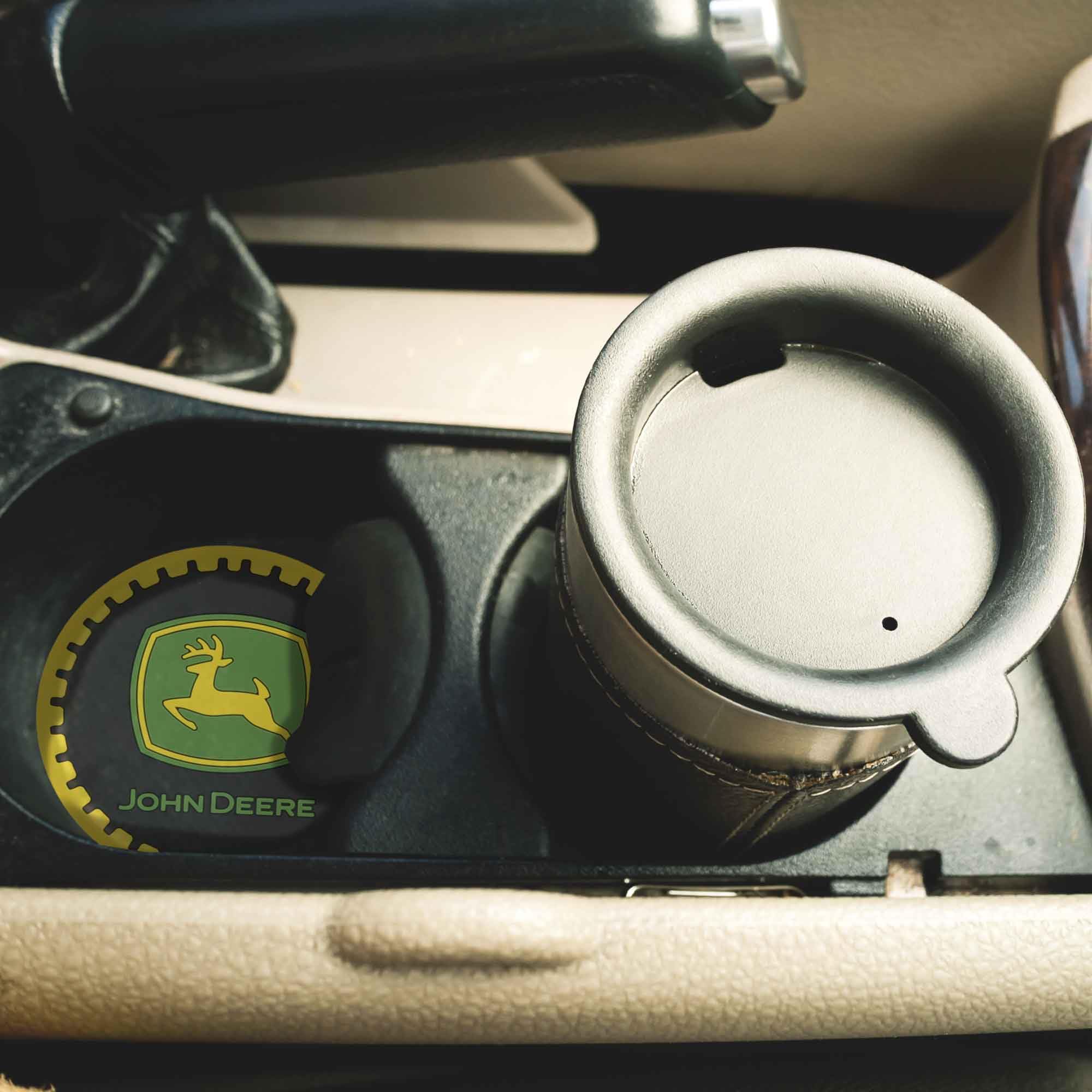 John Deere posavasos coche diseño clásico para interiores con personalidad.
