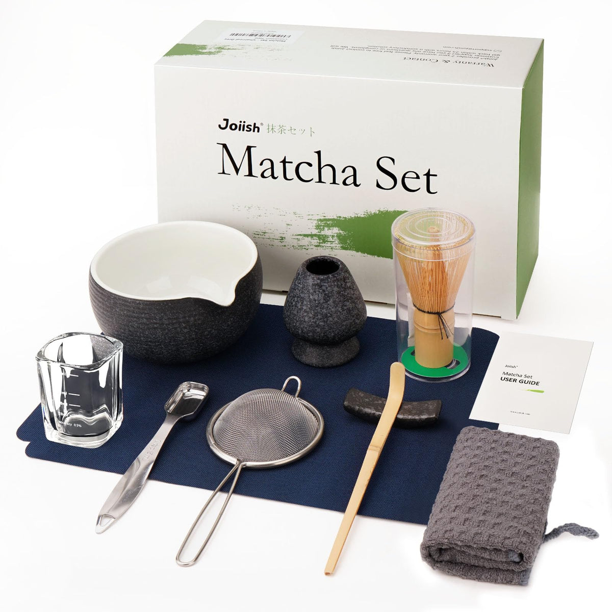 Kit Joiish para matcha 10 piezas, conjunto completo para preparar matcha ceremonial en casa.