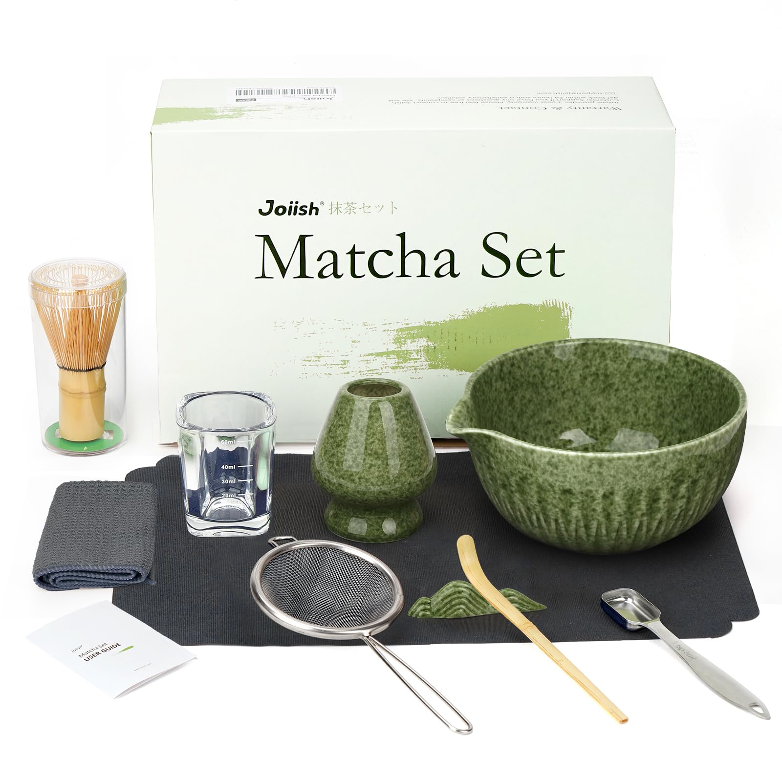 Joiish tazón cerámico con vertedor para servir matcha y compartir.