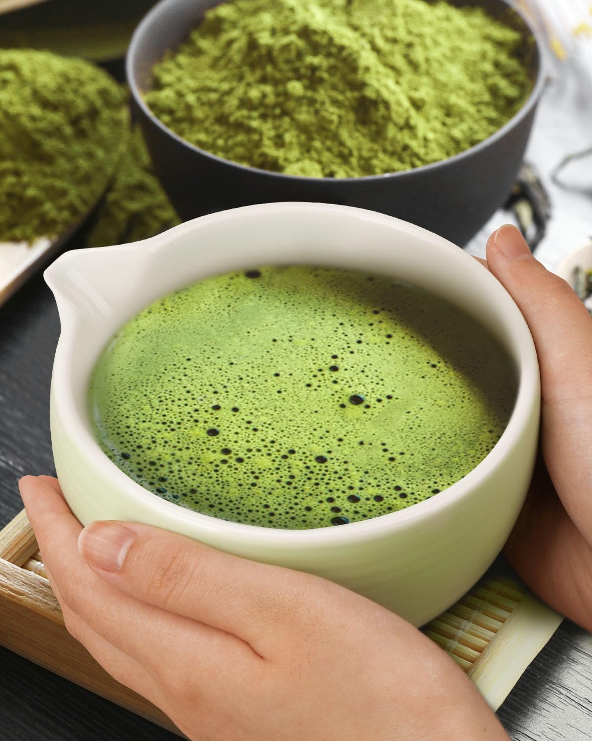 Joiish tazón matcha cerámico duradero para uso diario y ceremonial