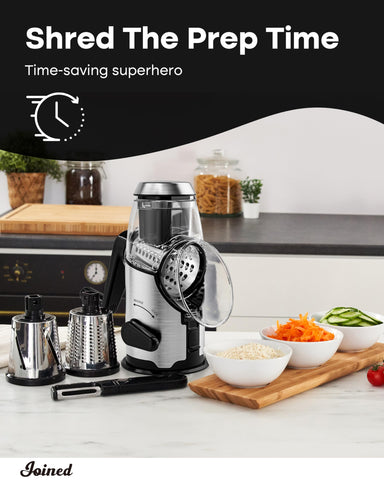 Joined mandolina con tres afiladores inox para rebanar uniformemente