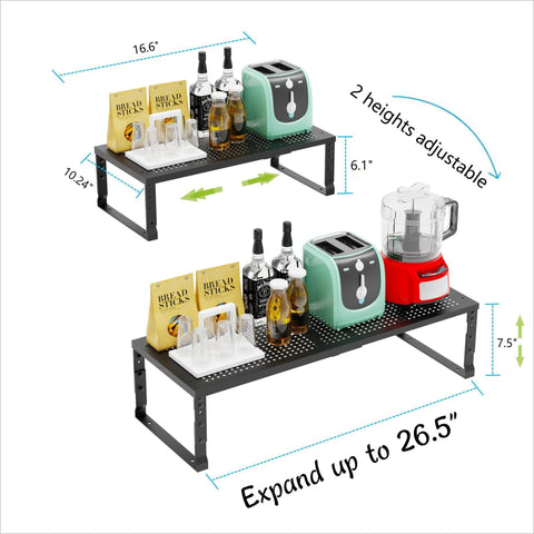 Jojocross organizador cocina apilable dos niveles, ideal para especias y vajilla pequeña.