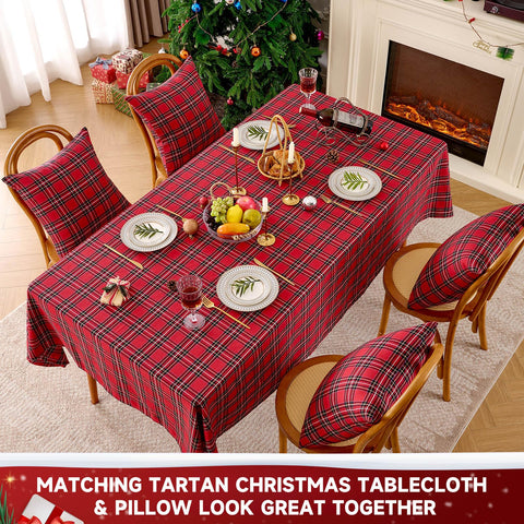 Mantel JOJOGOGO diseño clásico tartán que aporta calidez a la mesa
