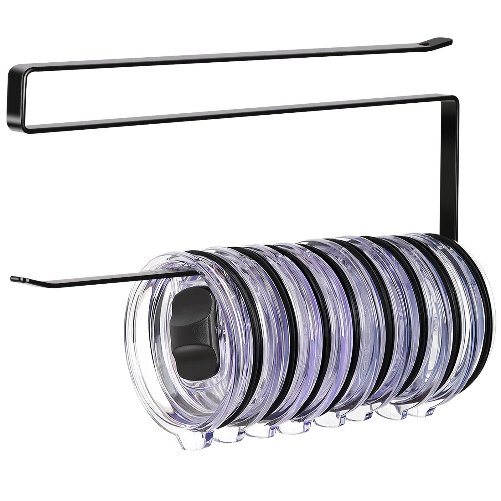 Jolensoy organizador de tapas para tumbler horizontal, ahorra espacio en la cocina.