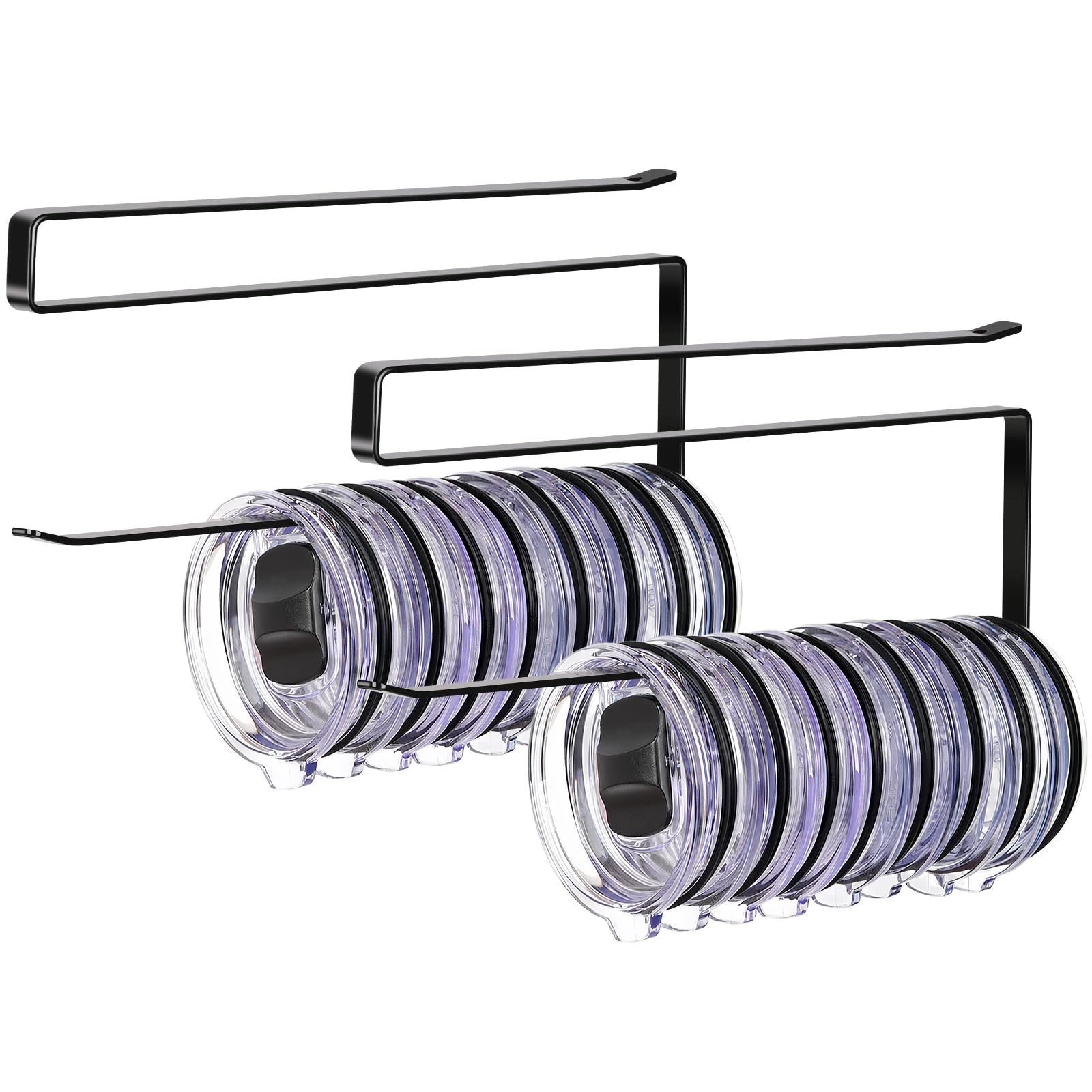 Jolensoy organizador de tapas para tumbler horizontal, ahorro de espacio en la cocina