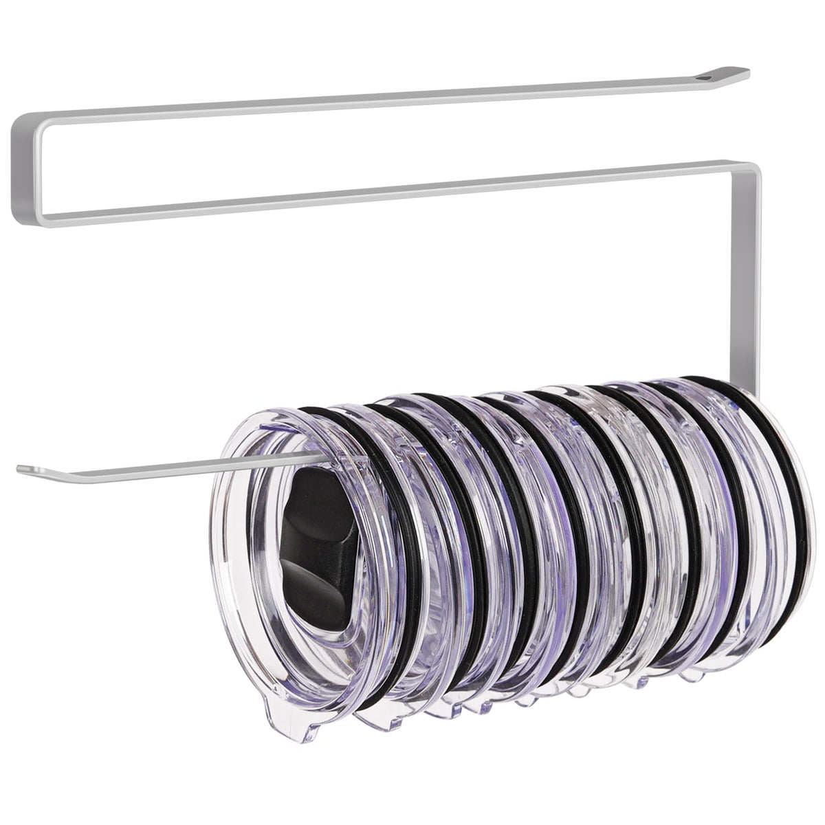Jolensoy organizador de tapas para vasos, formato horizontal, ayuda a ordenar hasta diez tapas.