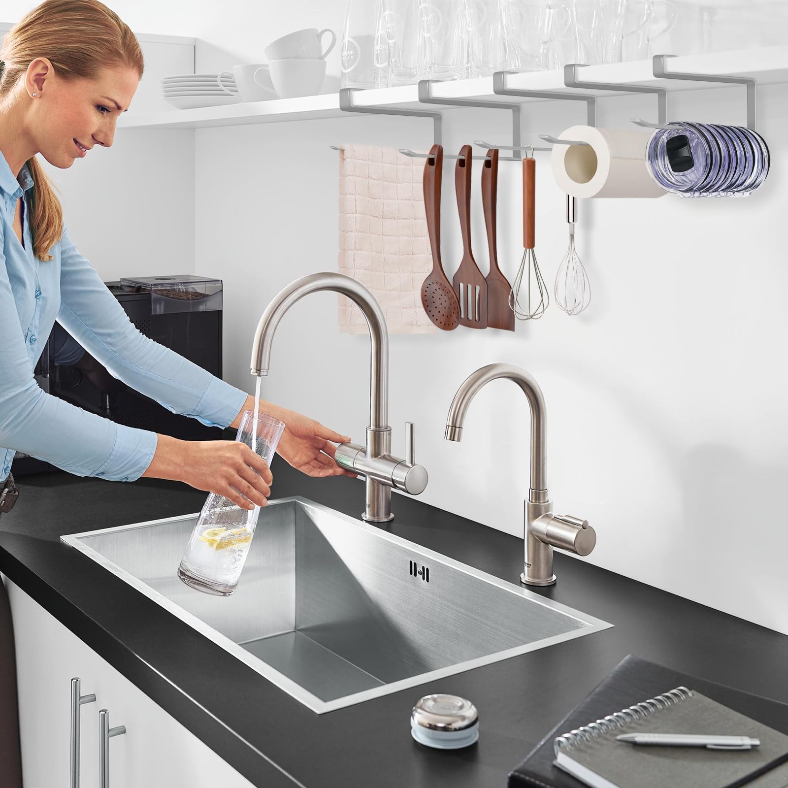 Jolensoy soluciones para cocina, uso amplio como colgador de tapas.