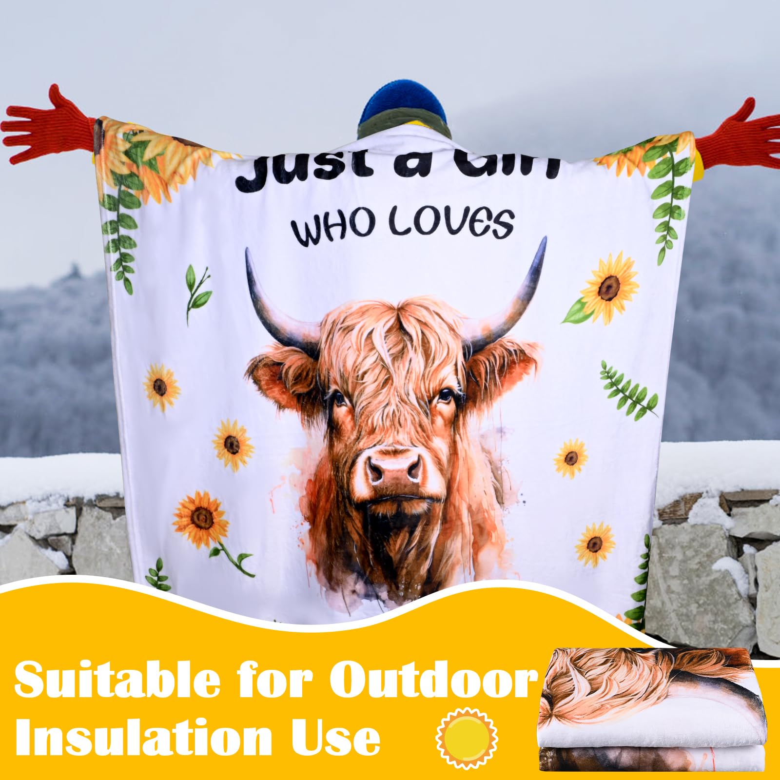 Llavero con motivo de vaca de las tierras altas de JolliKids.