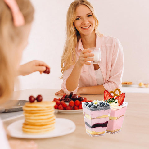 Idea de buffet con copas transparentes JOLLY CHEF para postres