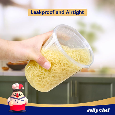 Recipiente de 16 oz JOLLY CHEF Deli para salsas y ensaladas.