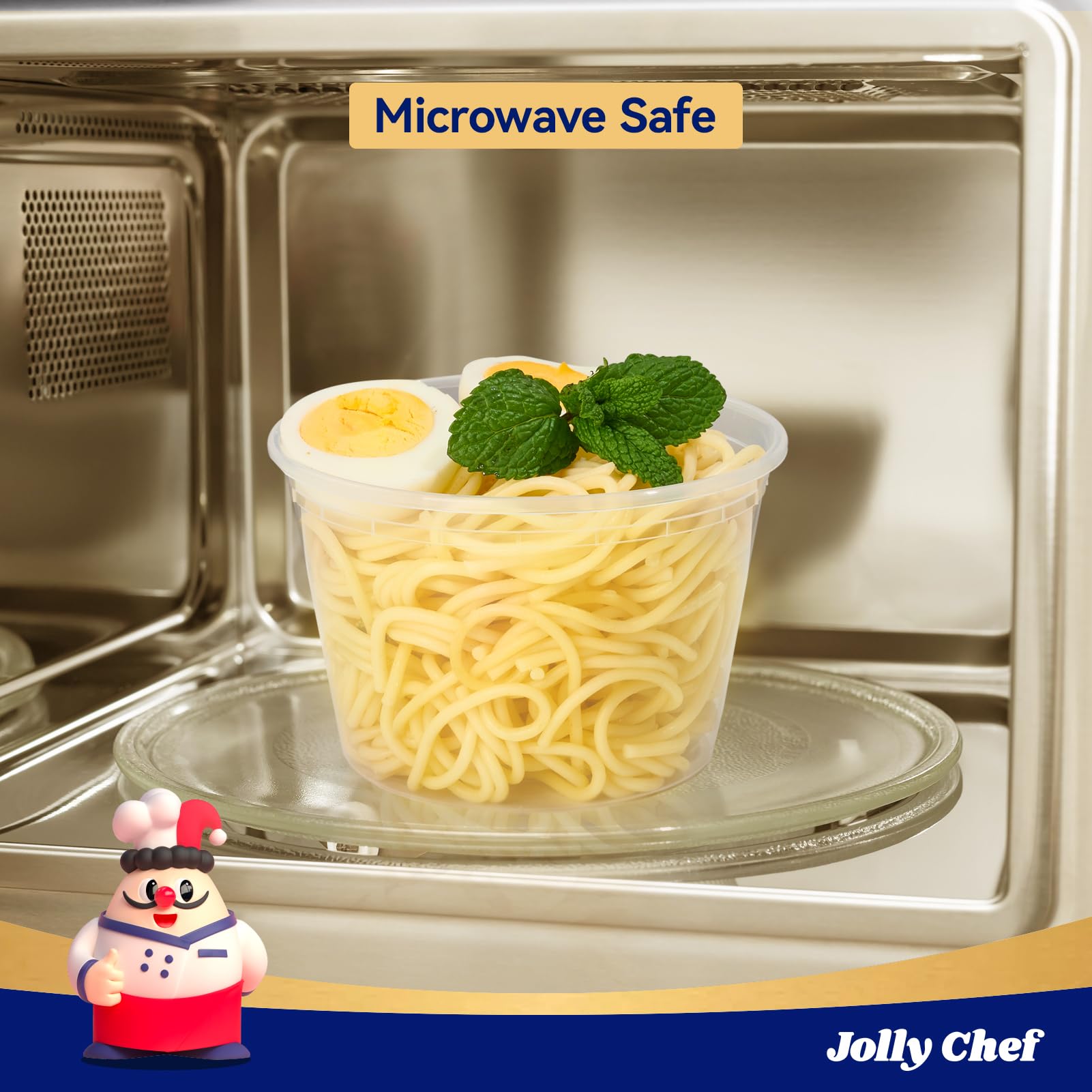 Tapa a prueba de fugas de JOLLY CHEF Deli para viajes.
