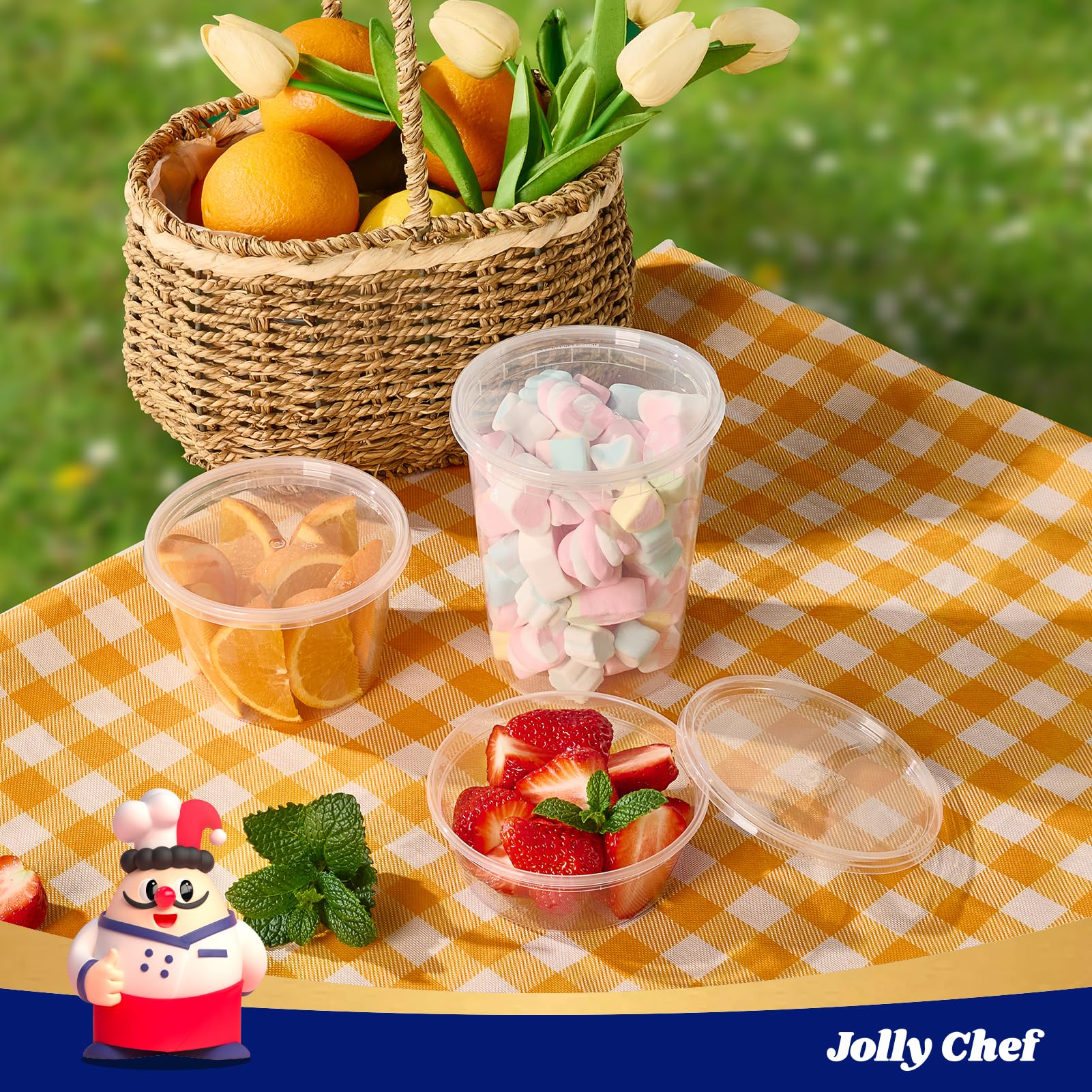 Uso versátil de JOLLY CHEF Deli para comidas para llevar.