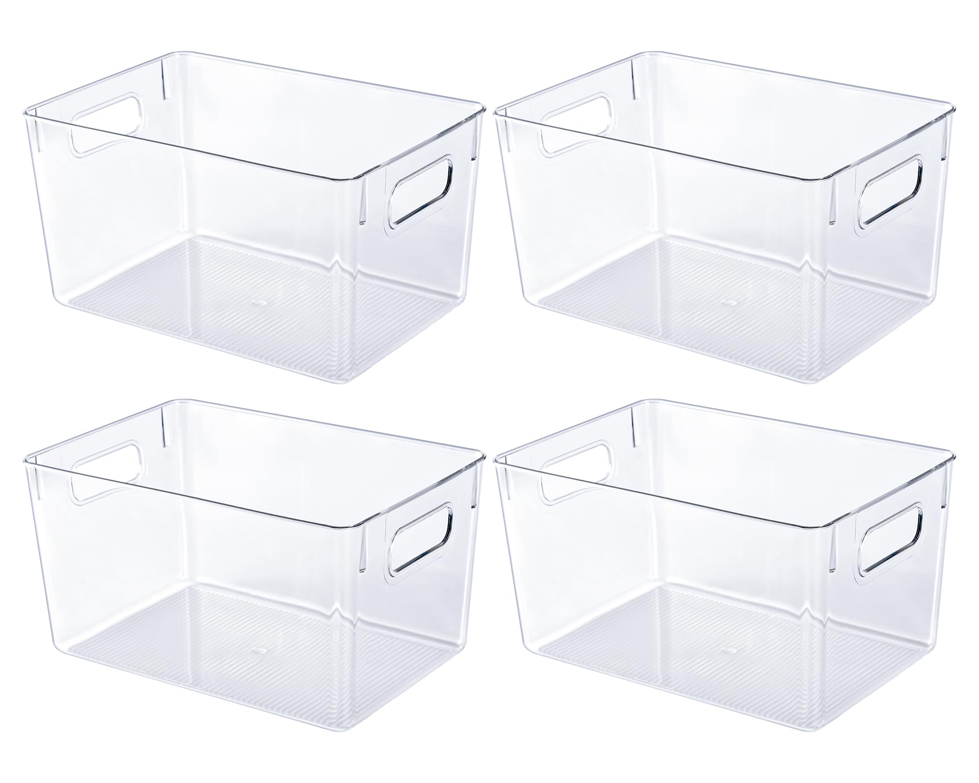 JollyPack conjunto de 4 bandejas claras para ver el contenido fácilmente