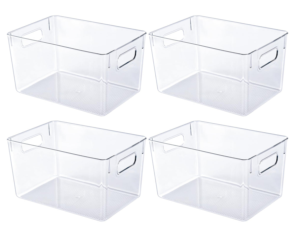 JollyPack conjunto de 4 bandejas claras para ver el contenido fácilmente