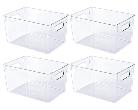 JollyPack conjunto de 4 bandejas claras para ver el contenido fácilmente