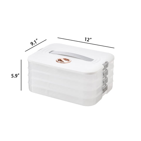 Jonvin contenedores para empanaditas al vapor, 12 litros de capacidad, ideales para refrigerar sobras o preparar comidas.