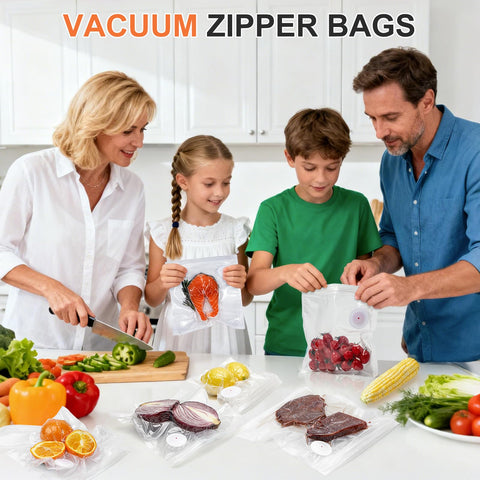 Bolsas Joongoom compatibles con congelación hasta -30°C para conservación prolongada.