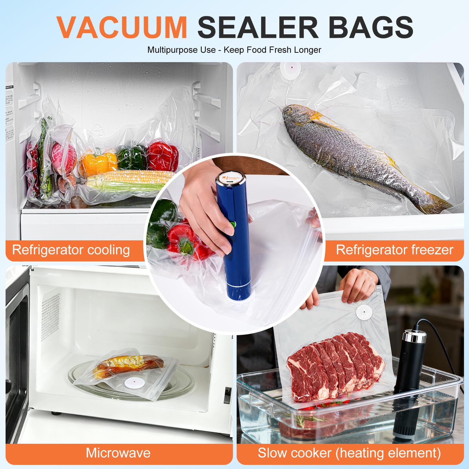 Bolsas Joongoom con doble cremallera para sellado más seguro.