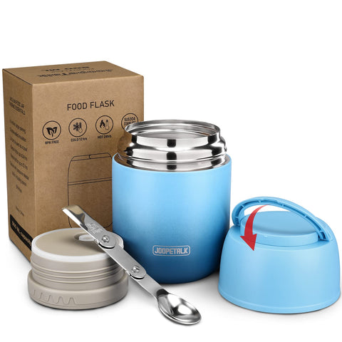 JOOPETALK contenedor de almuerzo aislado azul con capacidad de 17 oz