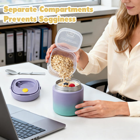 JOOPETALK contenedor snack 6oz divisiones, ideal para meriendas por porciones