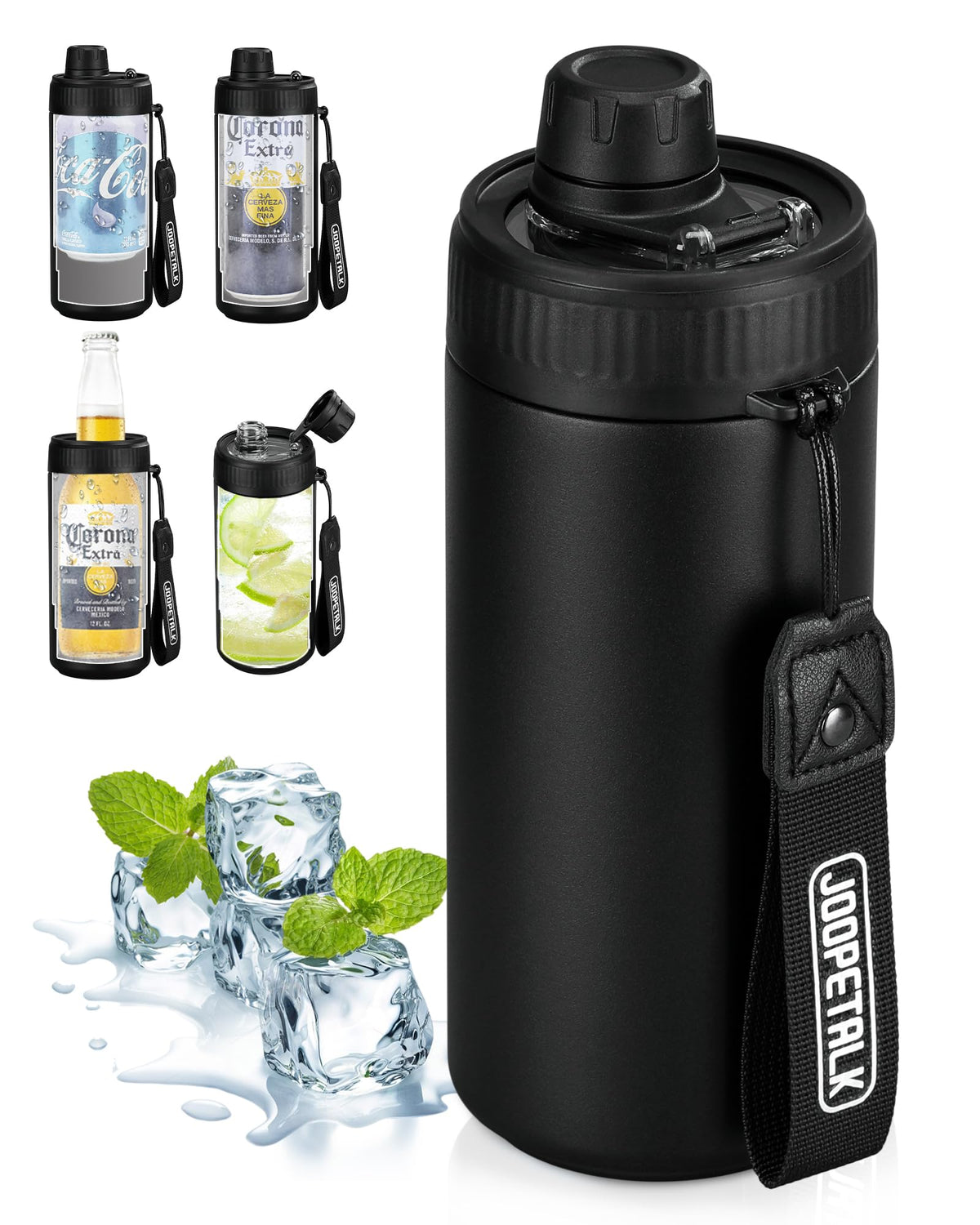 JOOPETALK enfriador universal para latas y botellas mantiene fríos por horas.