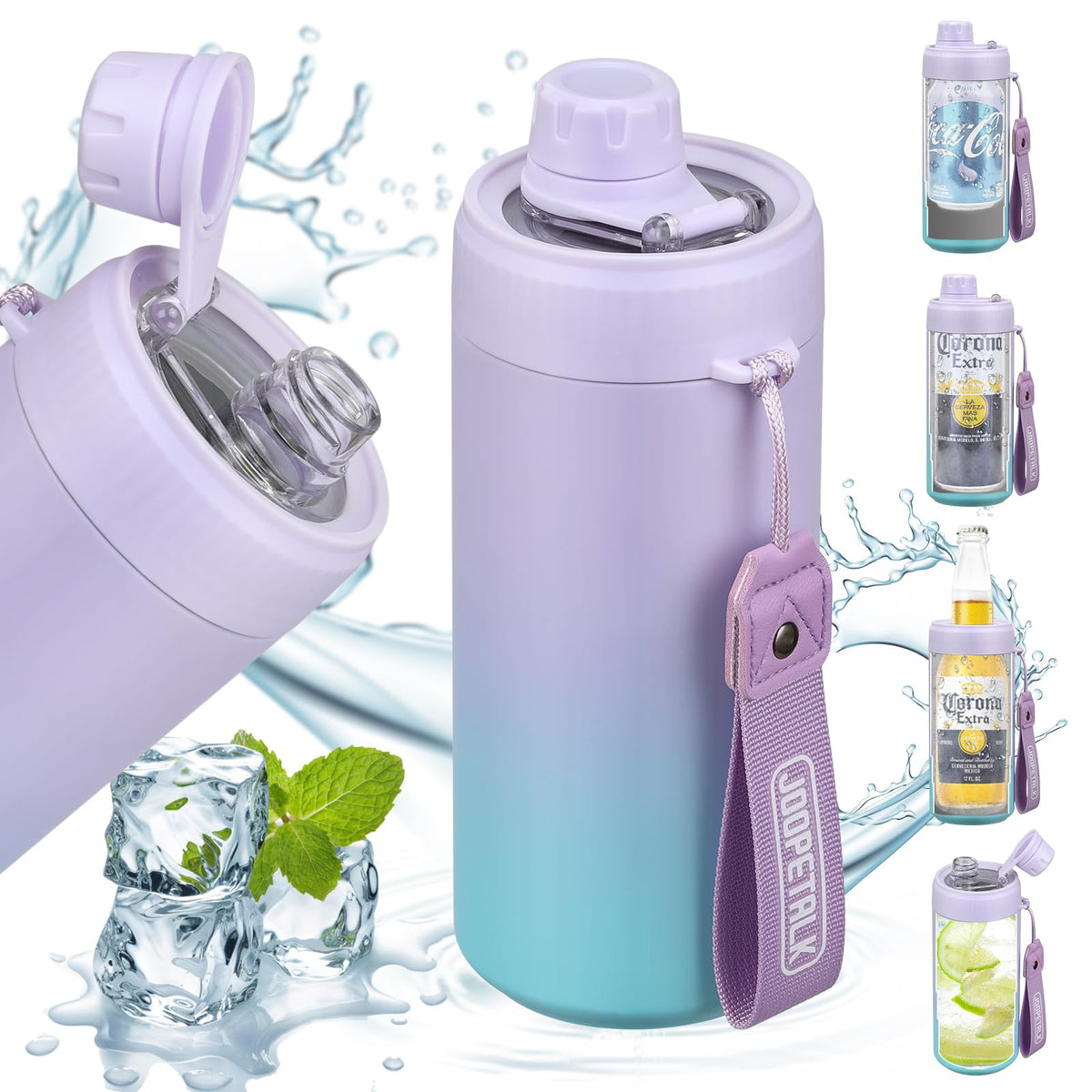 Joopetalk enfriador universal para latas de 12 oz conserva la bebida fría por horas.