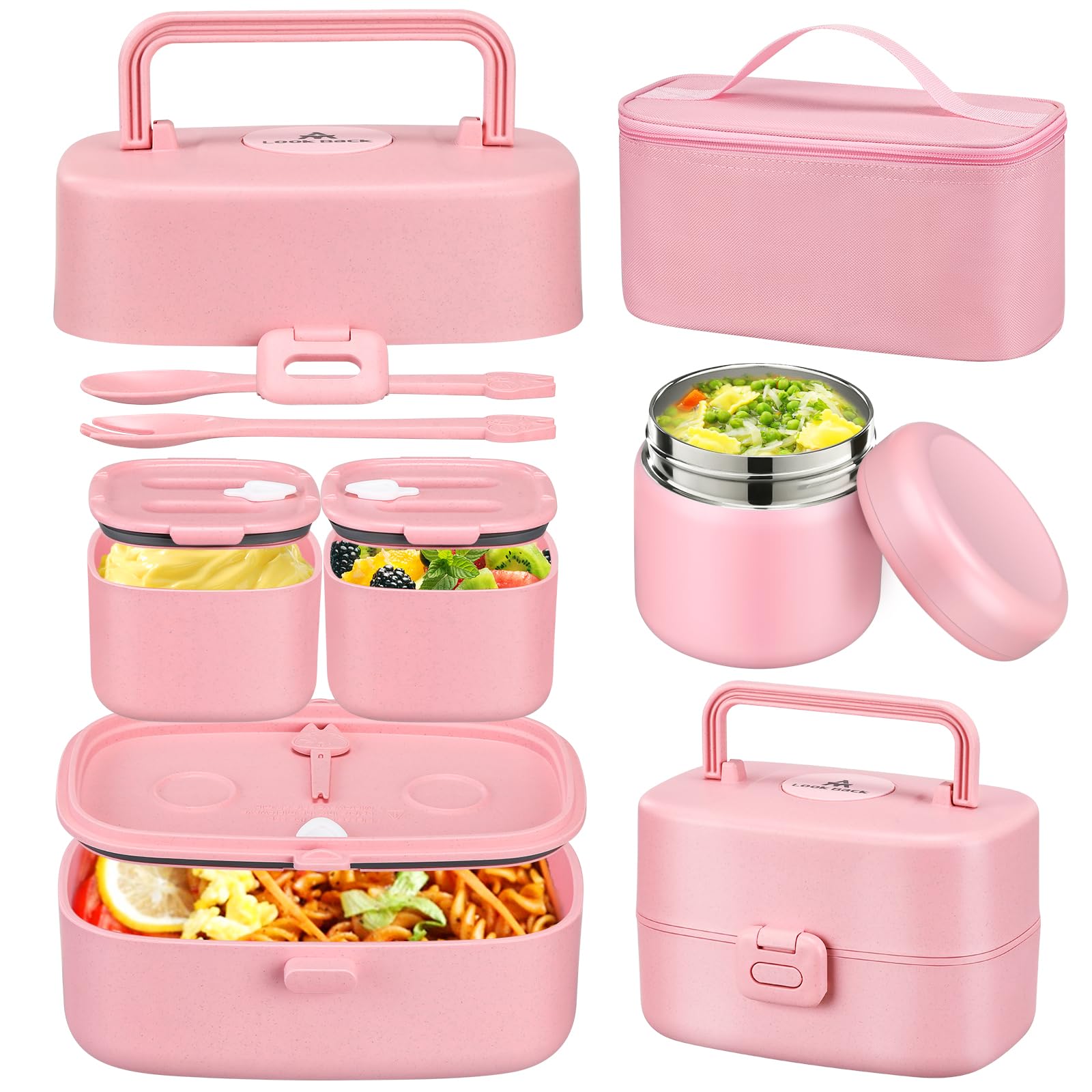JOOPETALK lonchera bento 3 en 1, ideal para almuerzos escolares y organización diaria.