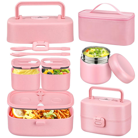 JOOPETALK lonchera bento 3 en 1, ideal para almuerzos escolares y organización diaria.