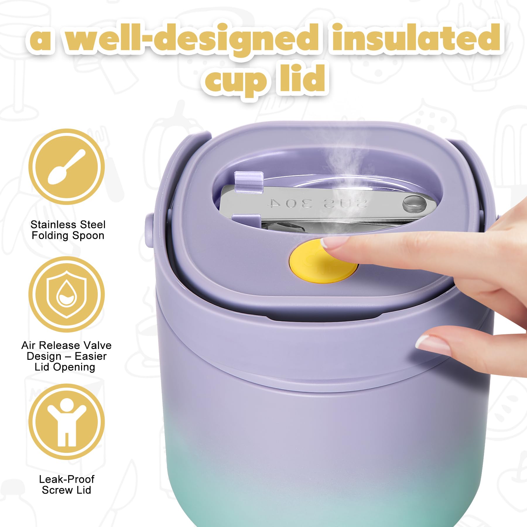 JOOPETALK mango silicona ergonómico, cómodo de sujetar