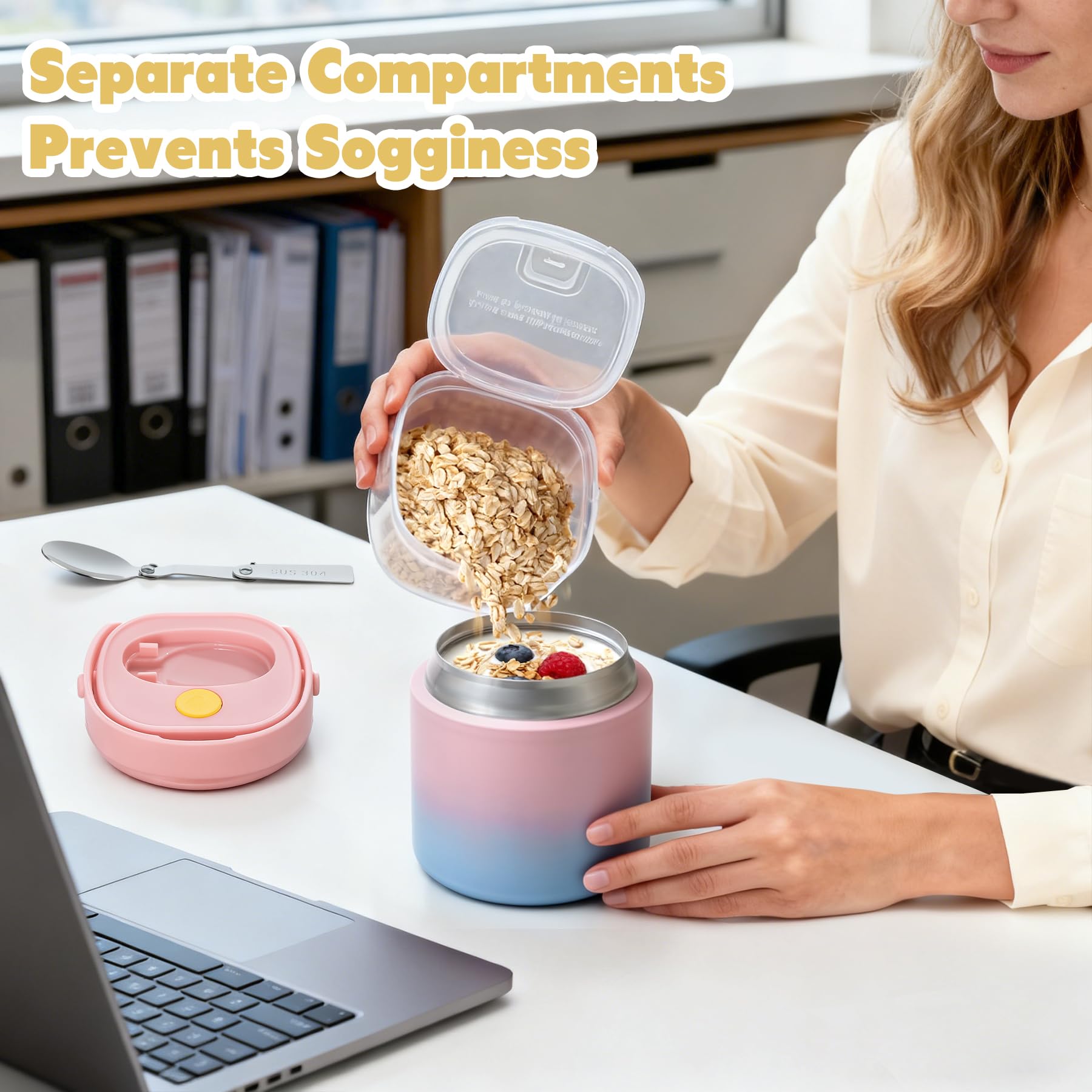 JOOPETALK recipiente-merienda-6oz para snacks y frutos secos, fácil de transportar