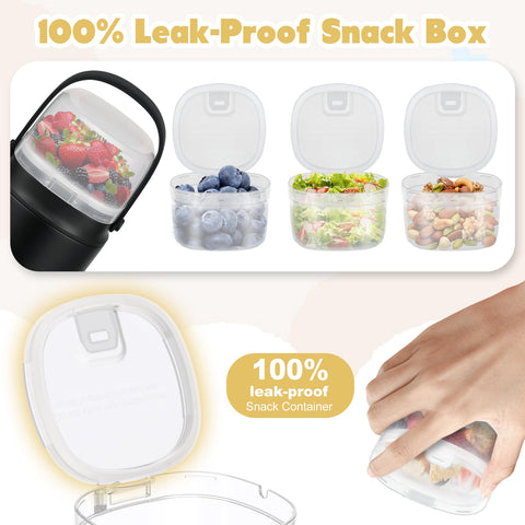 Contenedor de snack de 6 oz JOOPETALK, perfecto para meriendas.