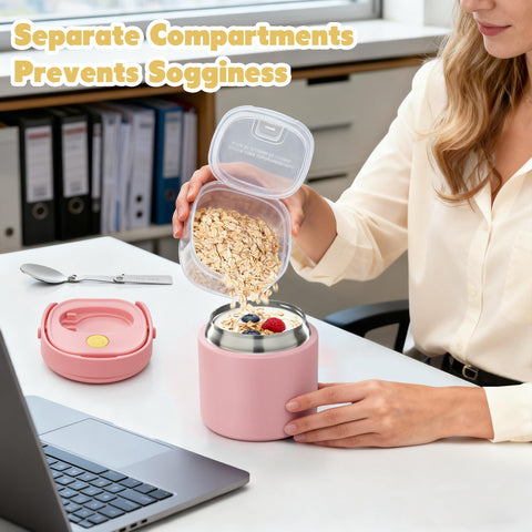 JOOPETALK termo alimentario de 14 oz mantiene la comida caliente por más tiempo.