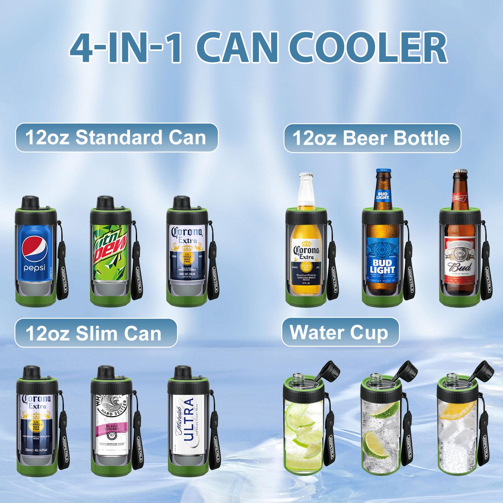 JOOPETALK universal can cooler para latas 12oz, versatilidad diaria
