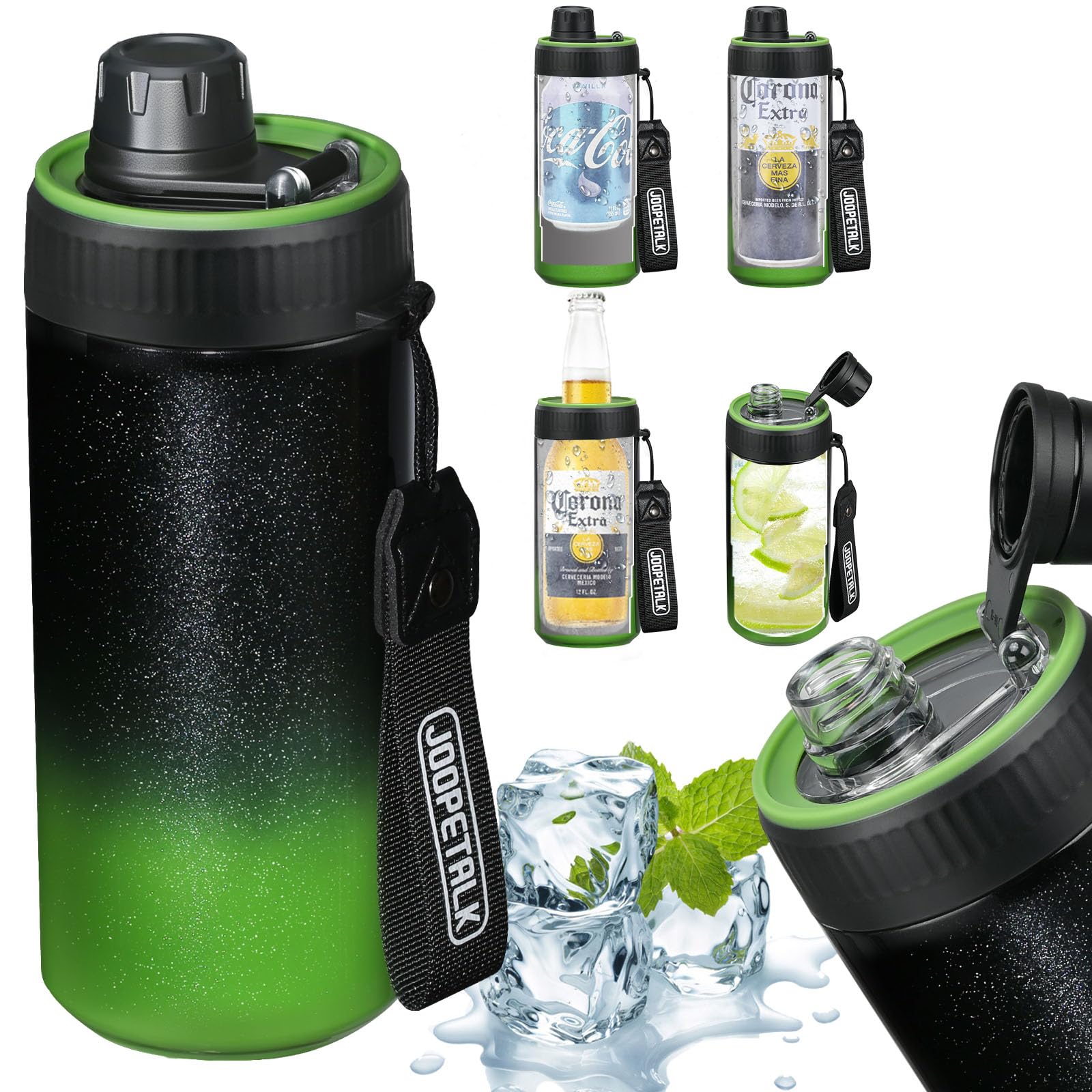JOOPETALK universal can cooler con tapa vertido, mantiene bebidas carbonatadas seguras