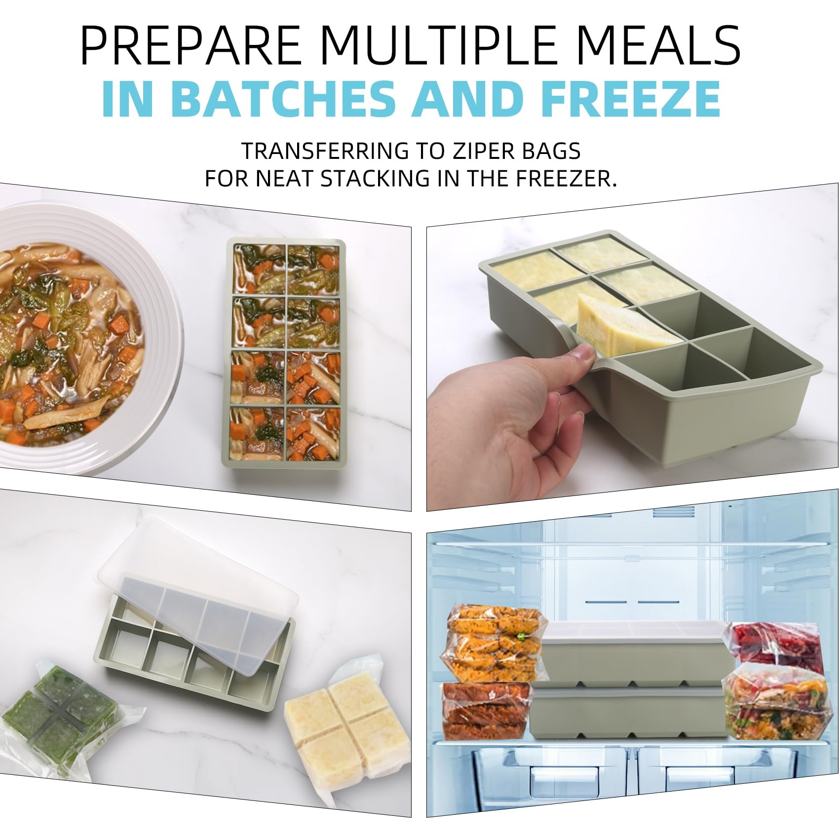 Molde universal de Jootic para congelar, almacenar y cocinar.