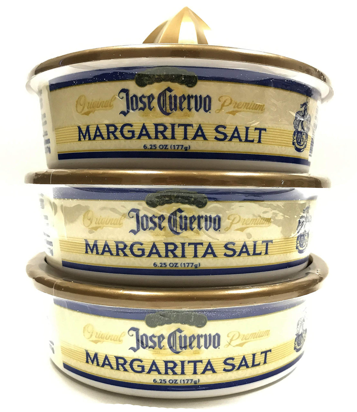 Sal Jose Cuervo para bordes crujientes, ideal para margaritas caseras.