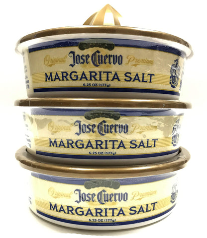 Sal Jose Cuervo para bordes crujientes, ideal para margaritas caseras.