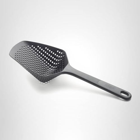 Joseph Joseph Scoop Plus Colander negro, lavavajillas seguro para limpieza rápida