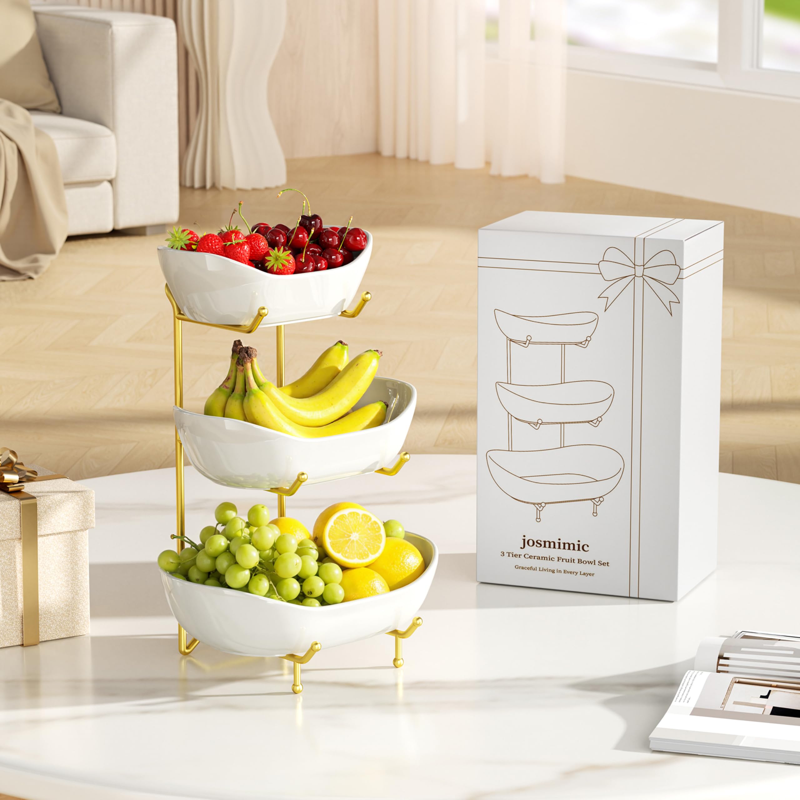Josmimic caja-regalo-fruta, empaque listo para regalo y fiestas