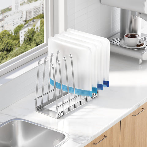 Josmimic sistema de doble capas para bolsas y utensilios en la cocina.