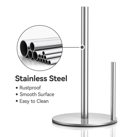 Base estable con rotación suave para cambiar el rollo sin esfuerzo.