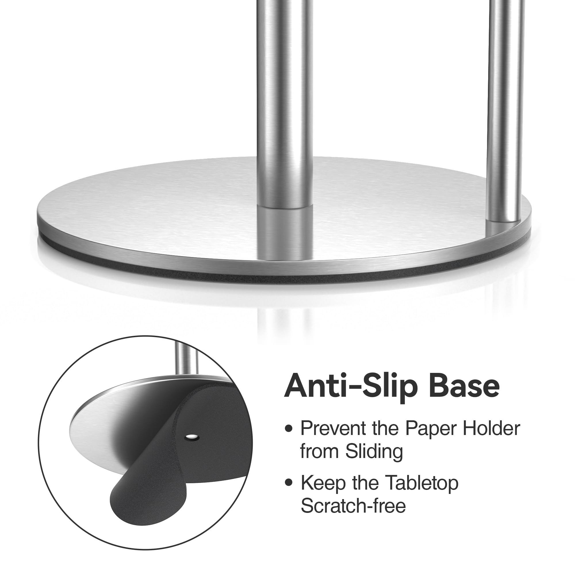 Patas de silicona antideslizante protegen la encimera y evitan deslizamientos.